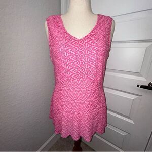 Habitat Textured Sleeveless Peplum Tunic Blouse Shirt Top